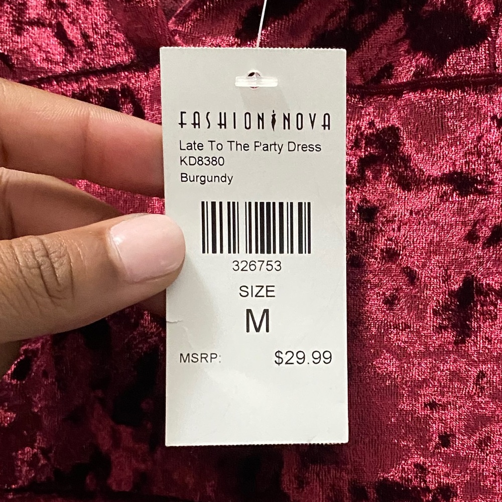 Burgundy Velvet mid dress